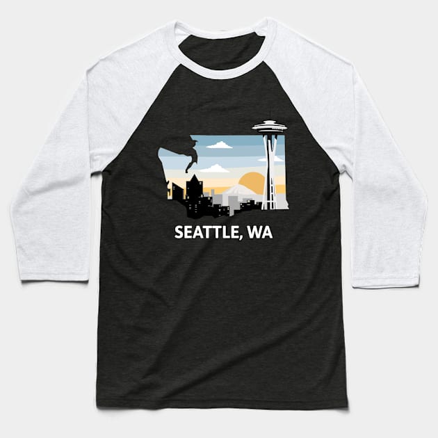 Seattle, WA Baseball T-Shirt by A Reel Keeper